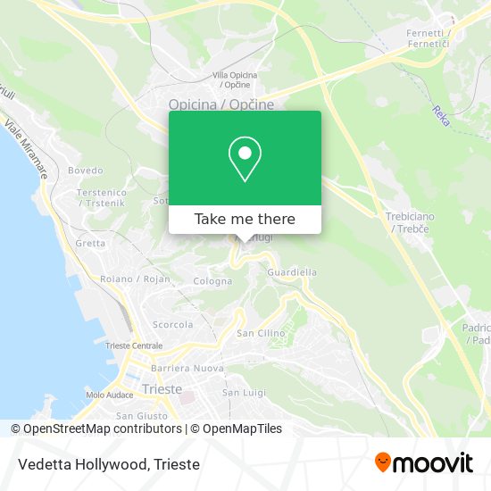 Vedetta Hollywood map