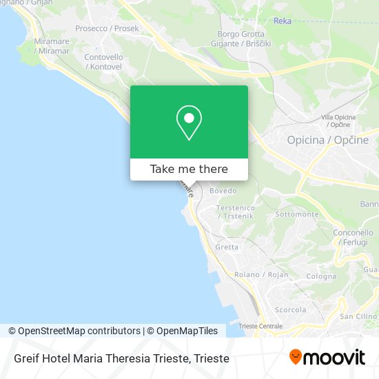 Greif Hotel Maria Theresia Trieste map