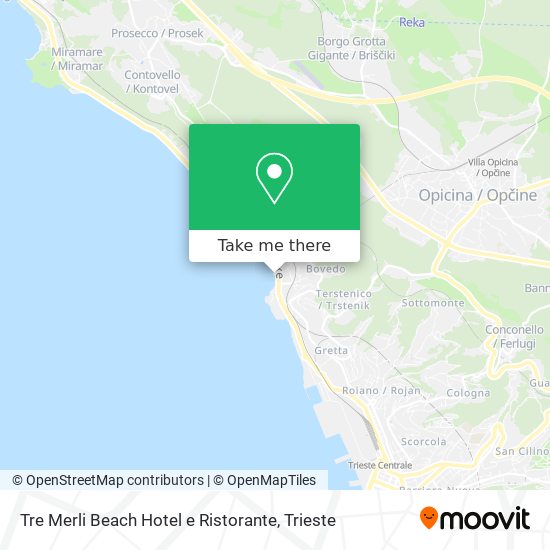 Tre Merli Beach Hotel e Ristorante map