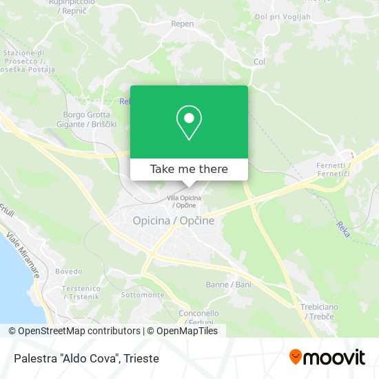 Palestra "Aldo Cova" map