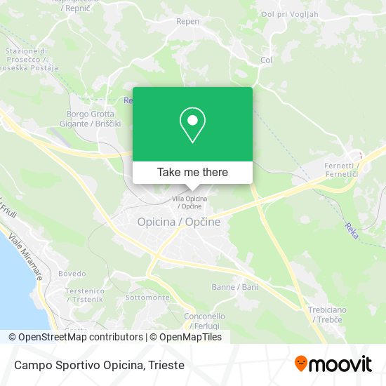 Campo Sportivo Opicina map