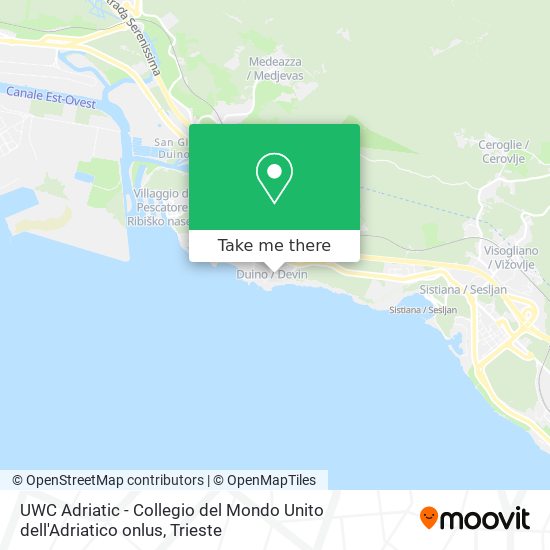 UWC Adriatic - Collegio del Mondo Unito dell'Adriatico onlus map