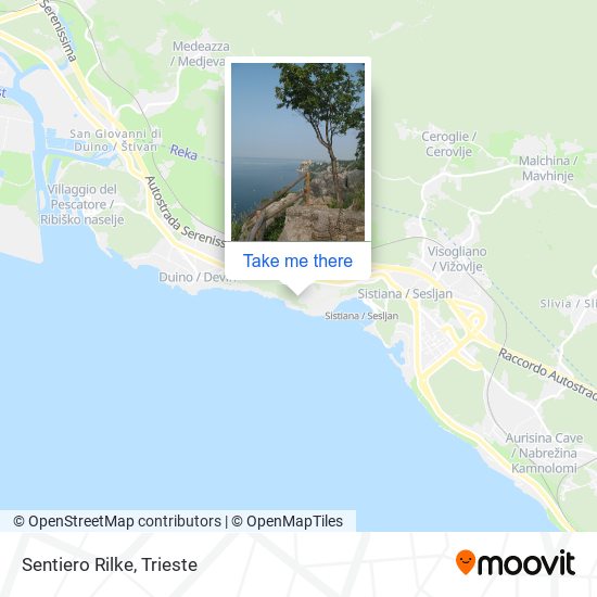 Sentiero Rilke map