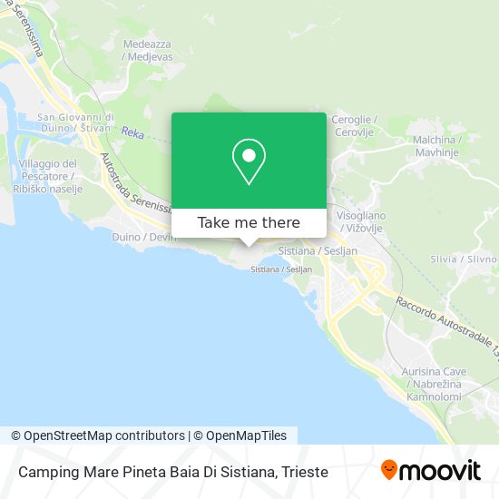 Camping Mare Pineta Baia Di Sistiana map