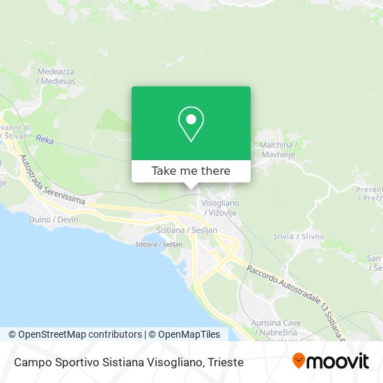 Campo Sportivo Sistiana Visogliano map