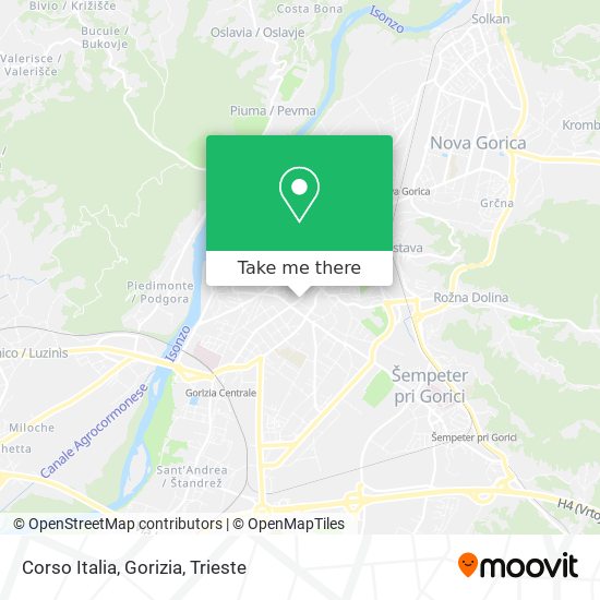 Corso Italia, Gorizia map