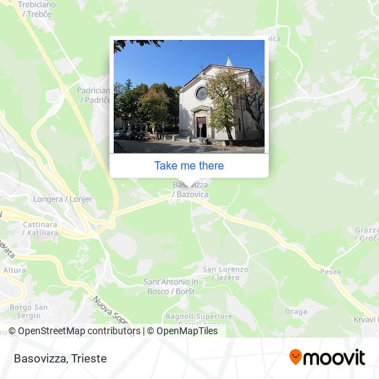 Basovizza map
