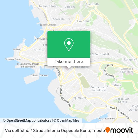 Via dell'Istria / Strada Interna Ospedale Burlo map