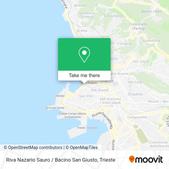 Riva Nazario Sauro / Bacino San Giusto map