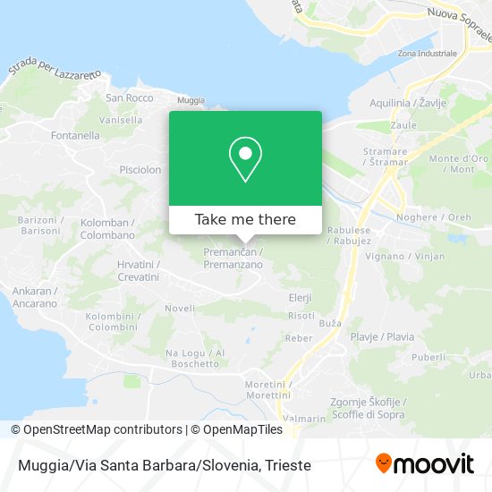 Muggia / Via Santa Barbara / Slovenia map