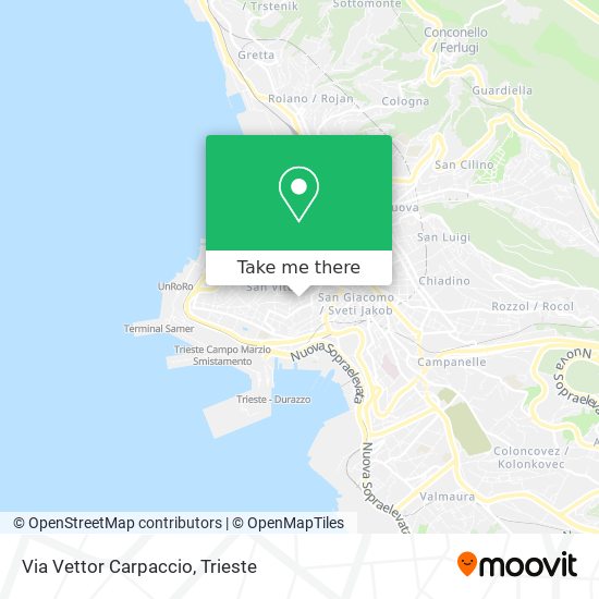 Via Vettor Carpaccio map