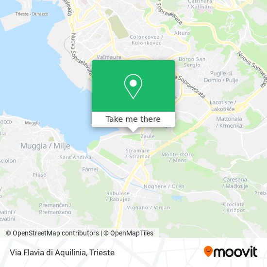 Via Flavia di Aquilinia map