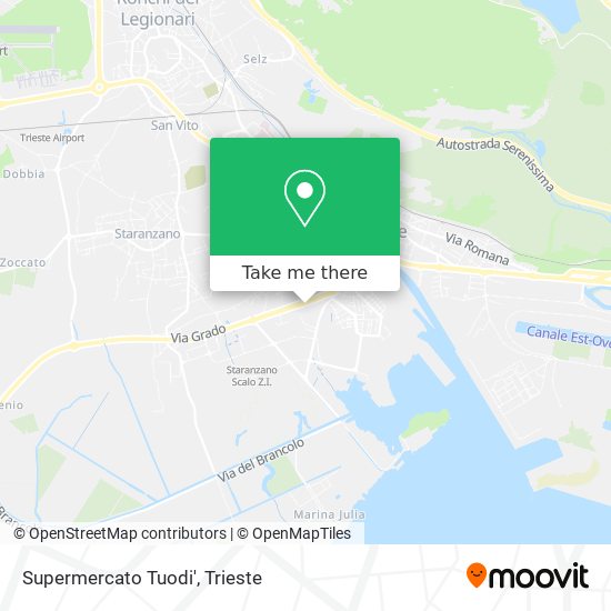 Supermercato Tuodi' map
