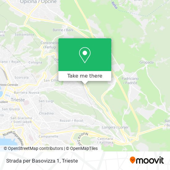 Strada per Basovizza 1 map