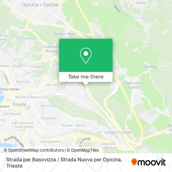 Strada per Basovizza / Strada Nuova per Opicina map