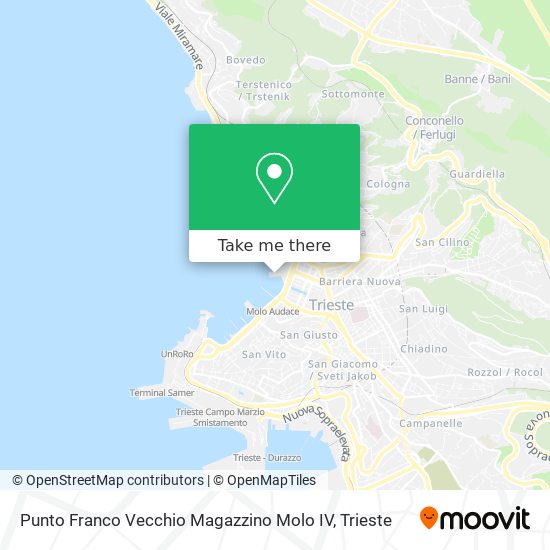 Punto Franco Vecchio Magazzino Molo IV map