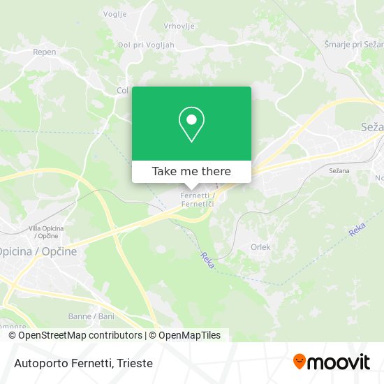 Autoporto Fernetti map