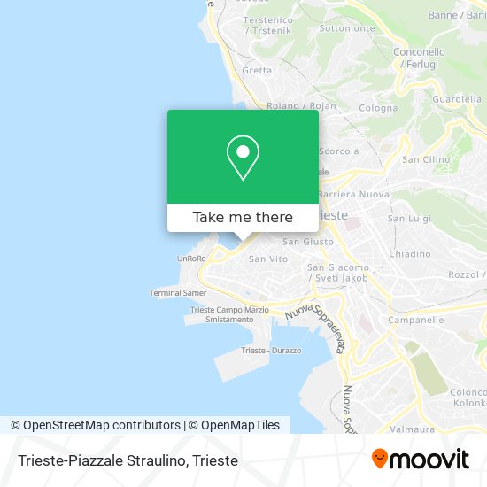 Trieste-Piazzale Straulino map