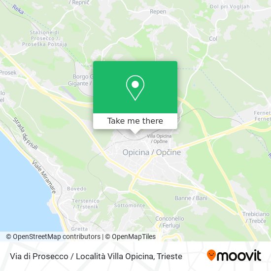 Via di Prosecco / Località Villa Opicina map