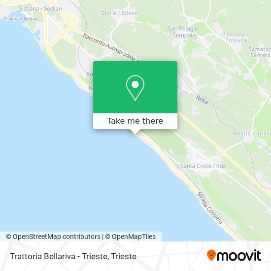 Trattoria Bellariva - Trieste map