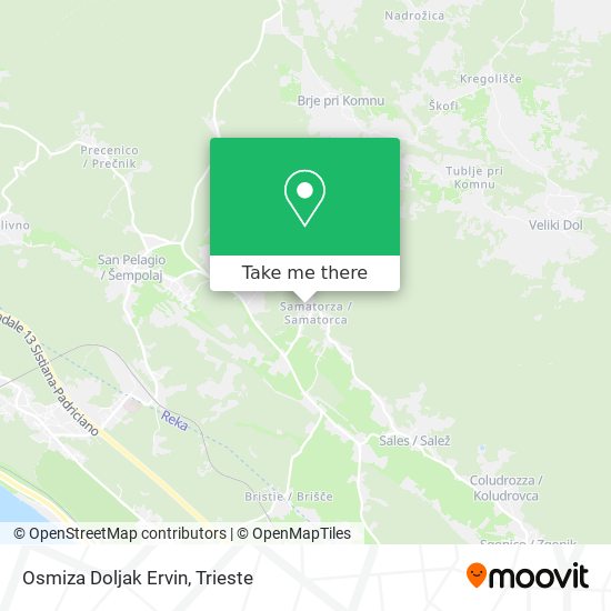 Osmiza Doljak Ervin map