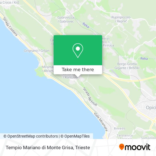 Tempio Mariano di Monte Grisa map