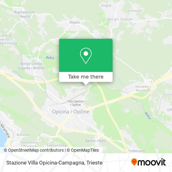 Stazione Villa Opicina-Campagna map