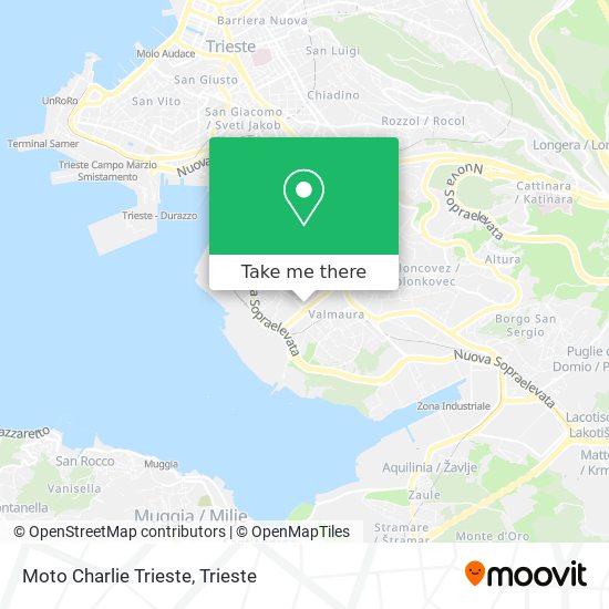 Moto Charlie Trieste map