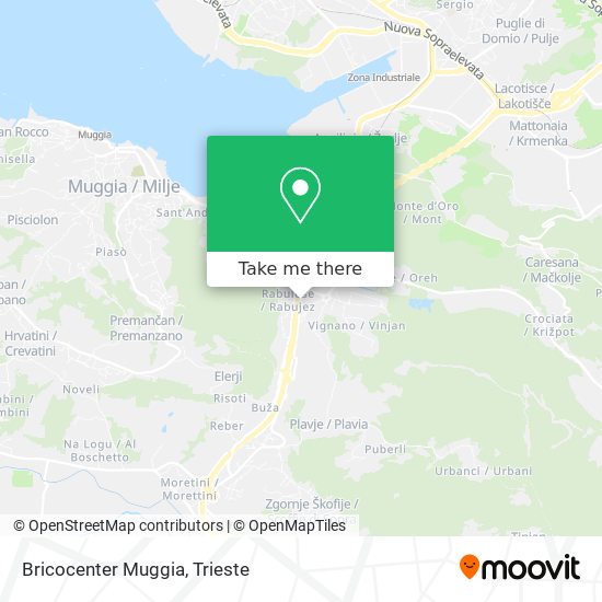 Bricocenter Muggia map