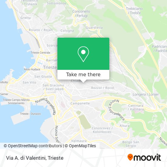 Via A. di Valentini map