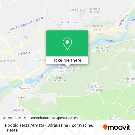 Poggio Terza Armata - Sdraussina / Zdravščine map