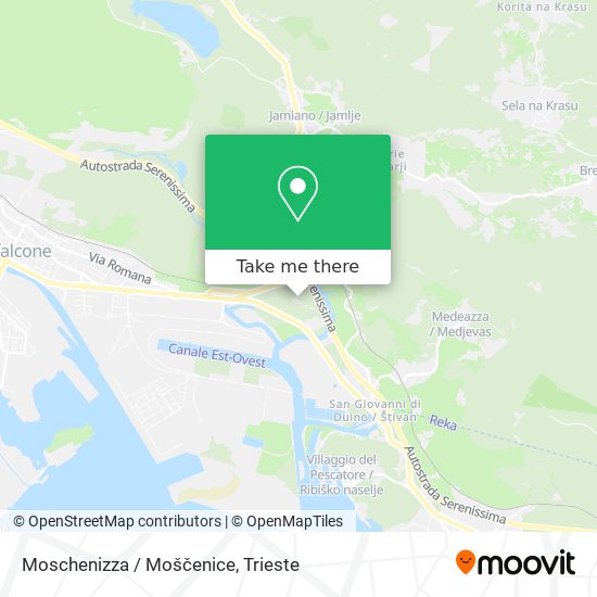 Moschenizza / Moščenice map