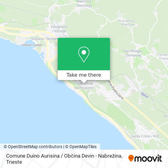 Comune Duino Aurisina / Občina Devin - Nabrežina map