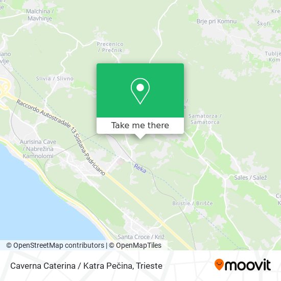 Caverna Caterina / Katra Pečina map
