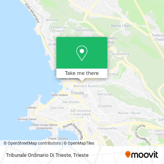 Tribunale Ordinario Di Trieste map