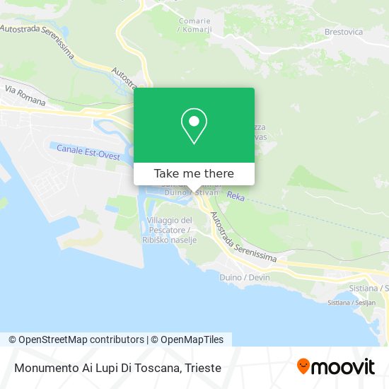 Monumento Ai Lupi Di Toscana map