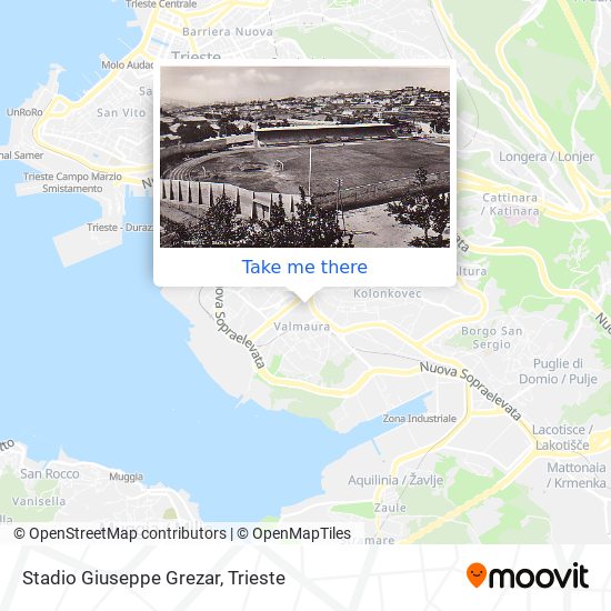 Stadio Giuseppe Grezar map