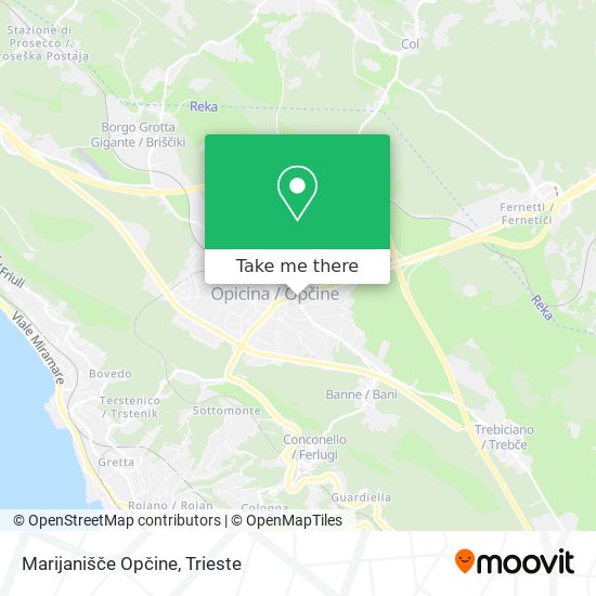 Marijanišče Opčine map