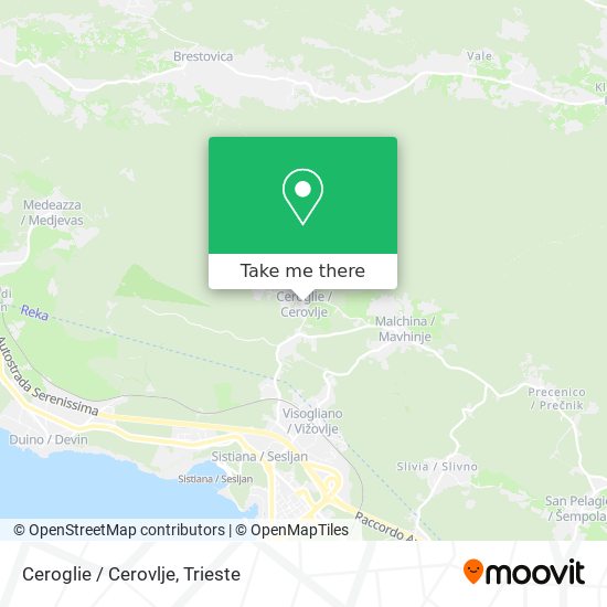 Ceroglie / Cerovlje map