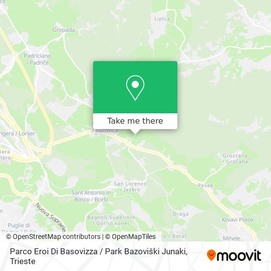 Parco Eroi Di Basovizza / Park Bazoviški Junaki map