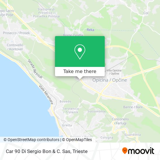 Car 90 Di Sergio Bon & C. Sas map