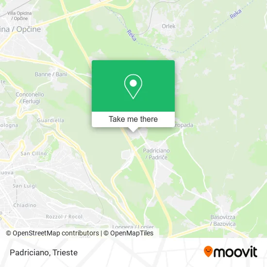 Padriciano map