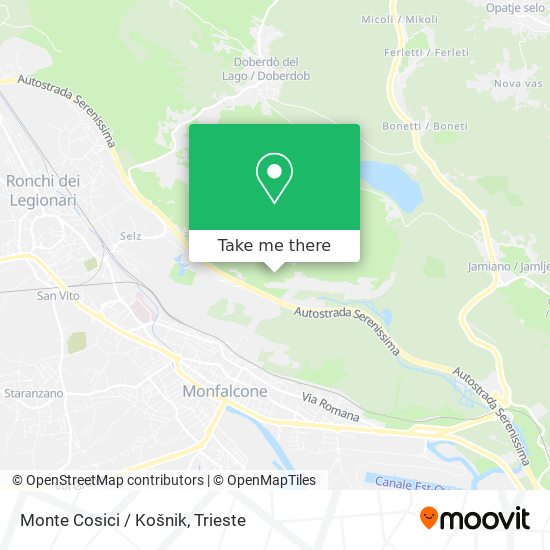 Monte Cosici / Košnik map