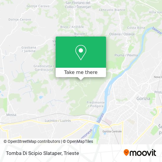 Tomba Di Scipio Slataper map