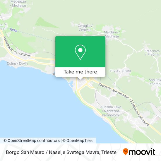 Borgo San Mauro / Naselje Svetega Mavra map