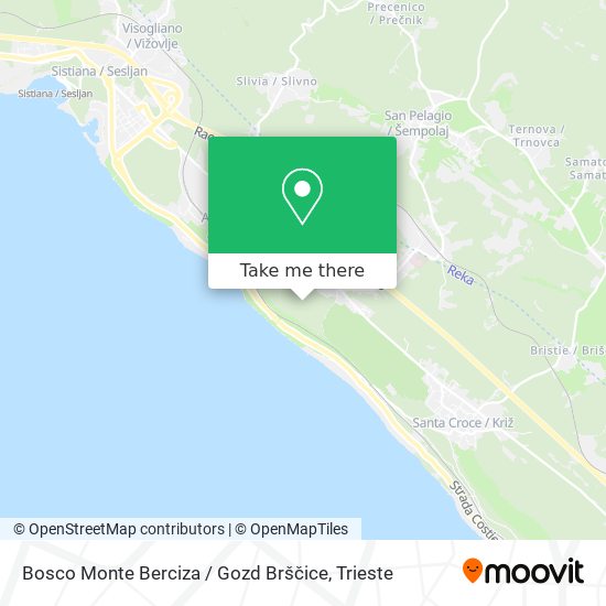 Bosco Monte Berciza / Gozd Brščice map