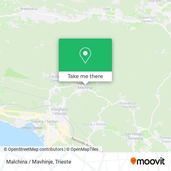 Malchina / Mavhinje map