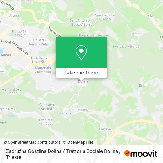 Zadružna Gostilna Dolina / Trattoria Sociale Dolina map