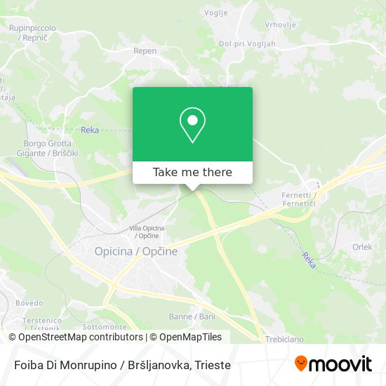 Foiba Di Monrupino / Bršljanovka map