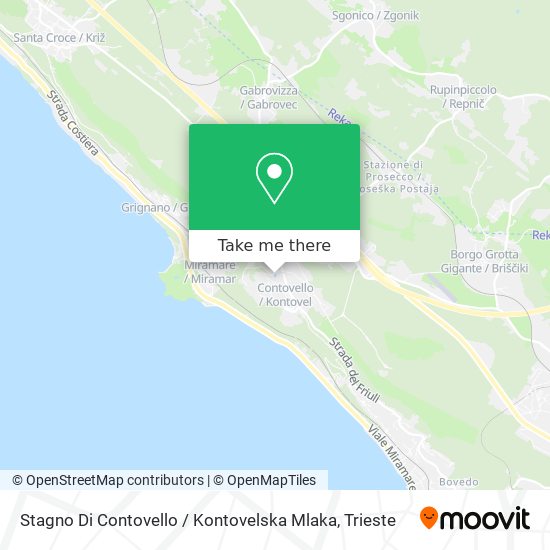 Stagno Di Contovello / Kontovelska Mlaka map